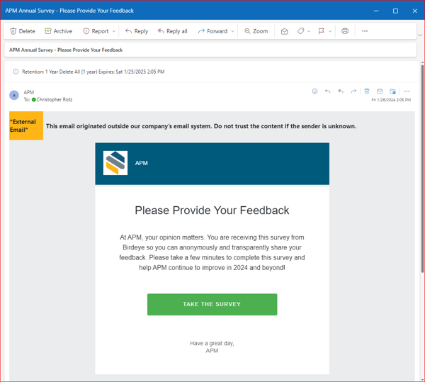 Survey Email