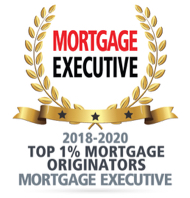 Mortgage Executive award, Top one percent mortgage originators, 2018 thru 2020