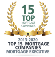 Mortgage Executive Award, Top 15 Mortgage Companies, 2013 thru 2020