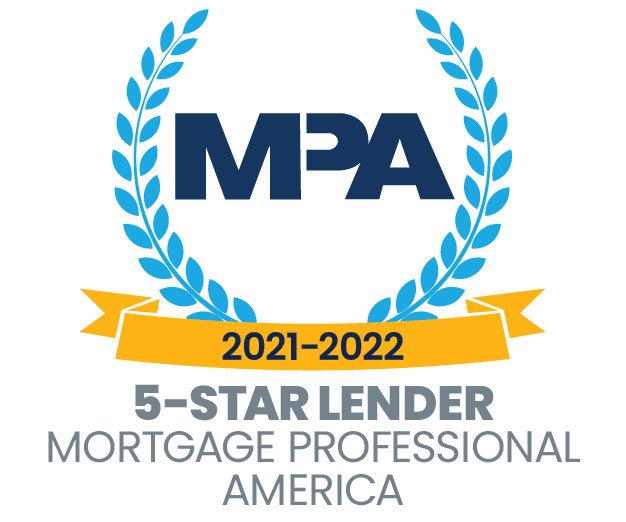 Mortgage Professional award, 5-Star Lender, 2021 thru 2022