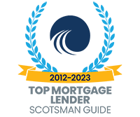 Award badge for Scotsman Guide Top Mortgage Lender 2012-2023