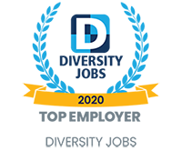 Award badge for Diversity Jobs Top Employer 2020