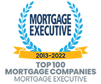 Award badge for Mortgage Executive Top 100 Mortgage Companies 2013-2022